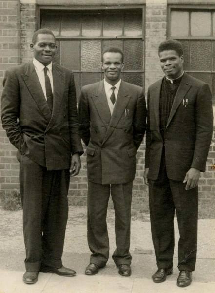 Three young men in suits